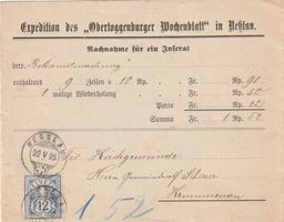NN-Streifband 1895 Nesslau