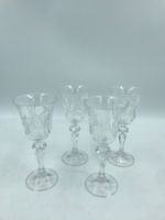 4 verres en cristal ciselés Berlin Kusak Cut Glass Works