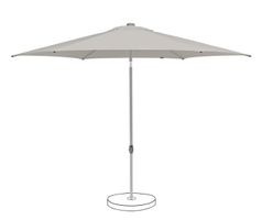 Glatz Sonnenschirm rund 250 cm - Pop Up - Farbe light grey