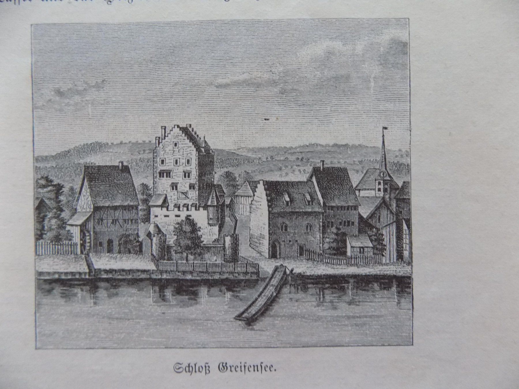 Incisioni: Schloss Greifensee Xylographie – Usato da Risch venduto da Antikfee