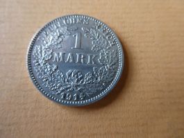 Dt. Reich 1914 G, 1 Silbermark - unzirkuliert