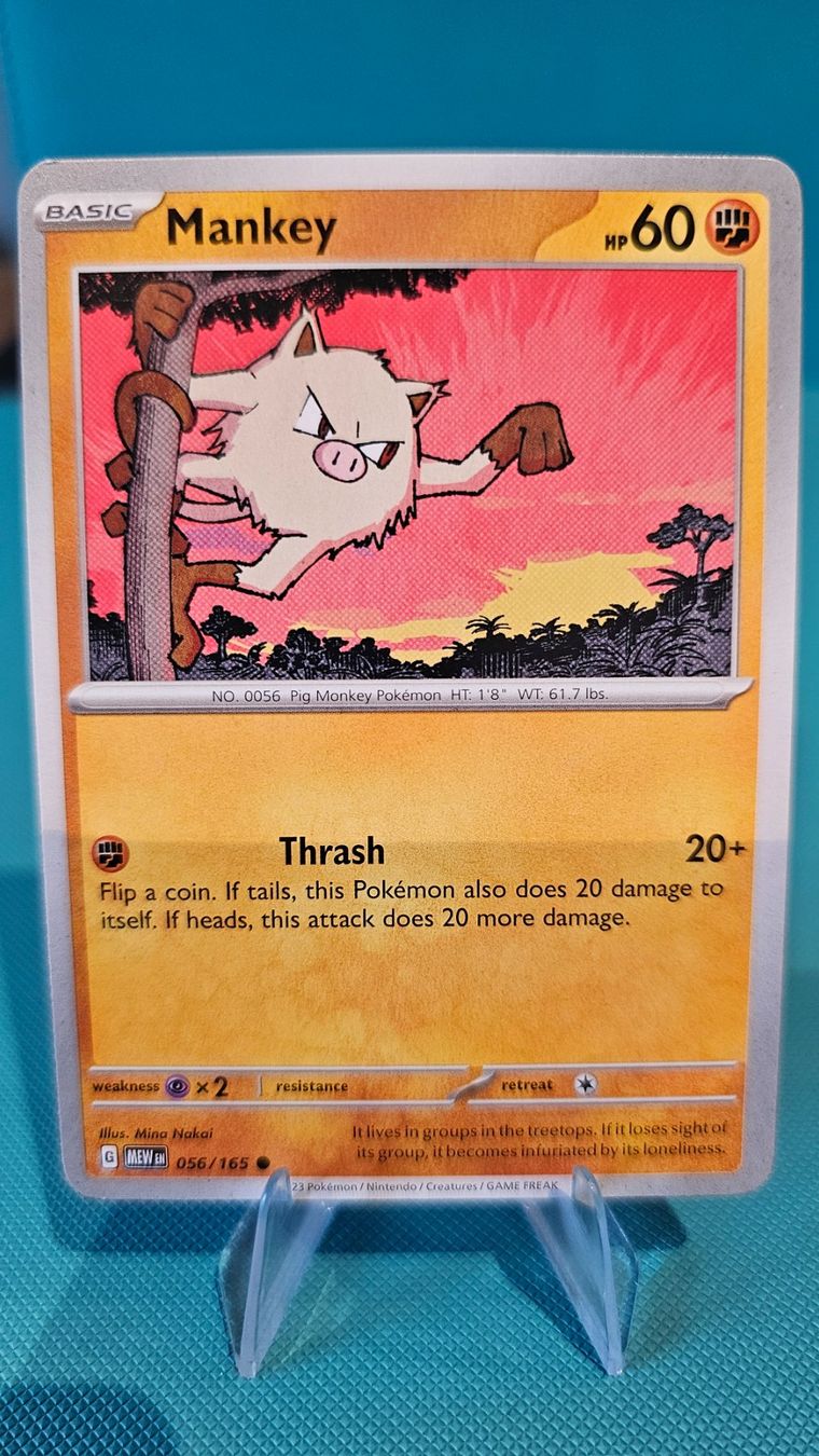 Pokémon Carte collezionabili: Mankey MEW 056/165 EN – Usato da Rheineck venduto da Pinia03