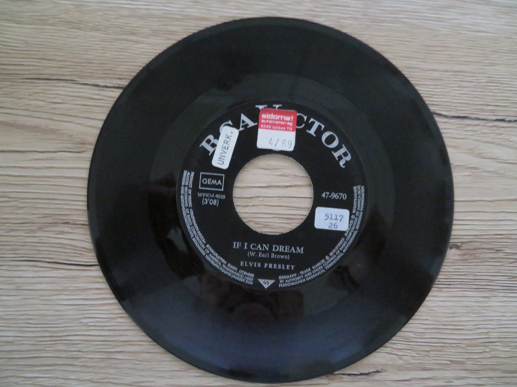 Dischi in vinile: Elvis - If I Can Dream - Schallplatte 45 Single – Nuovo (secondo la descrizione) da Zürich venduto da max_cp5f 3
