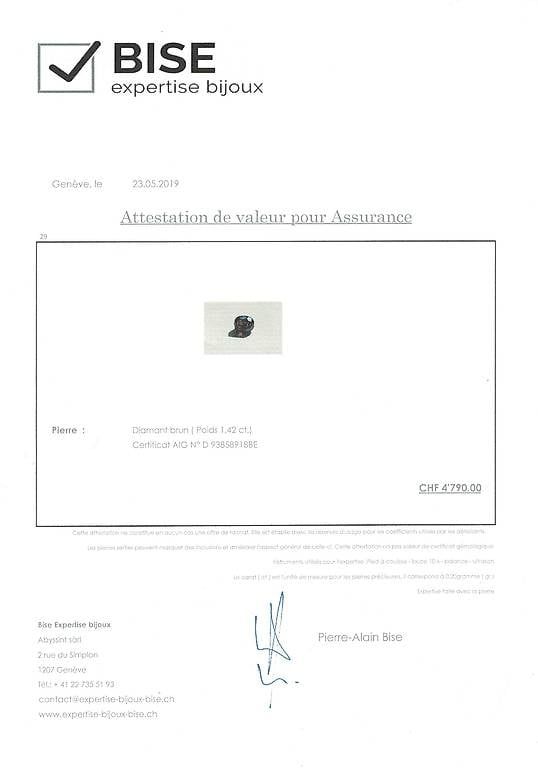 Pietre preziose: Diamant naturel brun 1.42 ct AIG – Usato da Châtelaine venduto da GenevaTrade