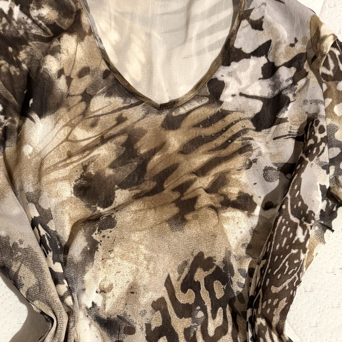 Gerry Weber Top: Braunes Gerry Weber Y2K Mesh Top – Nuovo (secondo la descrizione) da Brünisried venduto da Livtsukki2ndHand 5
