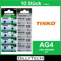 Tinko AG4/LR66/SR626SW/377 Knopfzellenbatterie - 10 Stk.