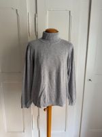 Feinstrick Rollkragenpullover hellgrau L