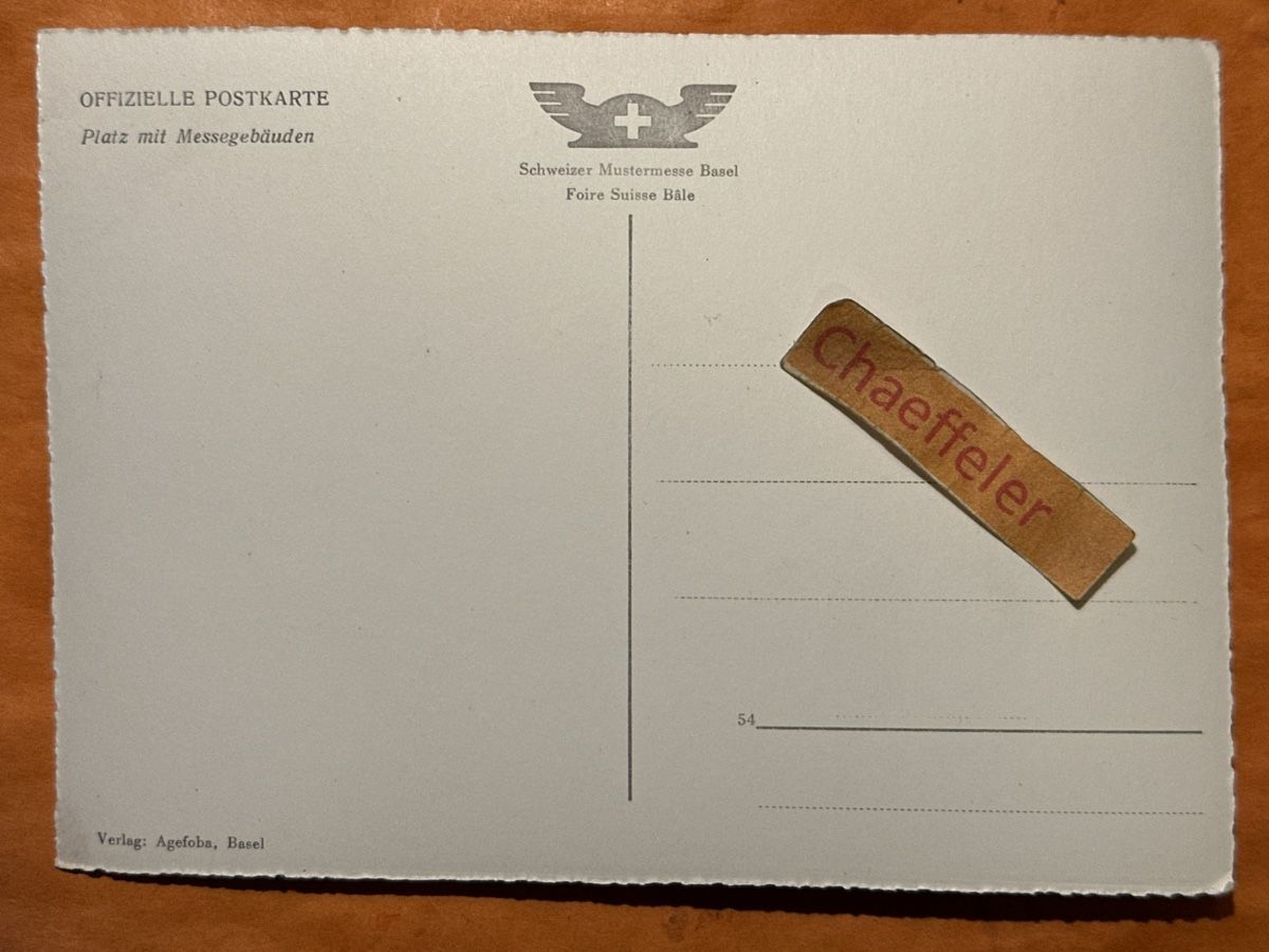 Cartes postales: Alte Ansichtskarte Schweizer Mustermesse Basel S/W Top! – D'occasion à Zürich par Chaeffeler 1