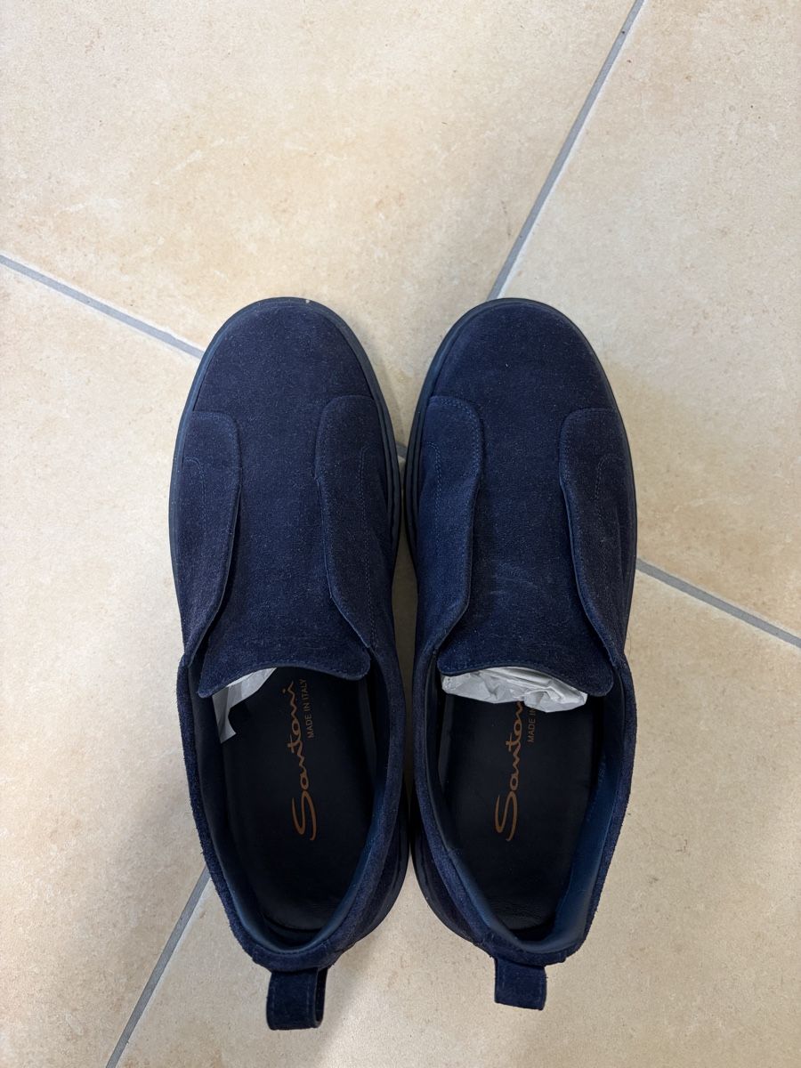 Santoni Scarpe da uomo: Santoni blue suede slip on Gr 41 – Nuovo (secondo la descrizione) da Jona venduto da Ensign2 1