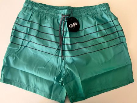 BUFFALO, Badeshorts, Grösse L, Farbe Grün mit Streifen