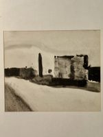 Abstract Ink Wash Painting - Black and White Art Piece