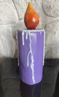 Kerze aus Holz Violett
