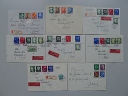 1941-1948, 8 Satzbriefe: PRO JUVENTUTE sehr sauber-O: BASEL