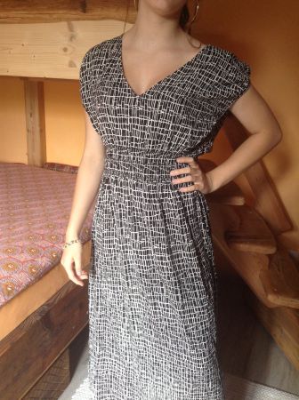 NEU! Feminines Tom Tailor V - Maxi Kleid lang Mustermix