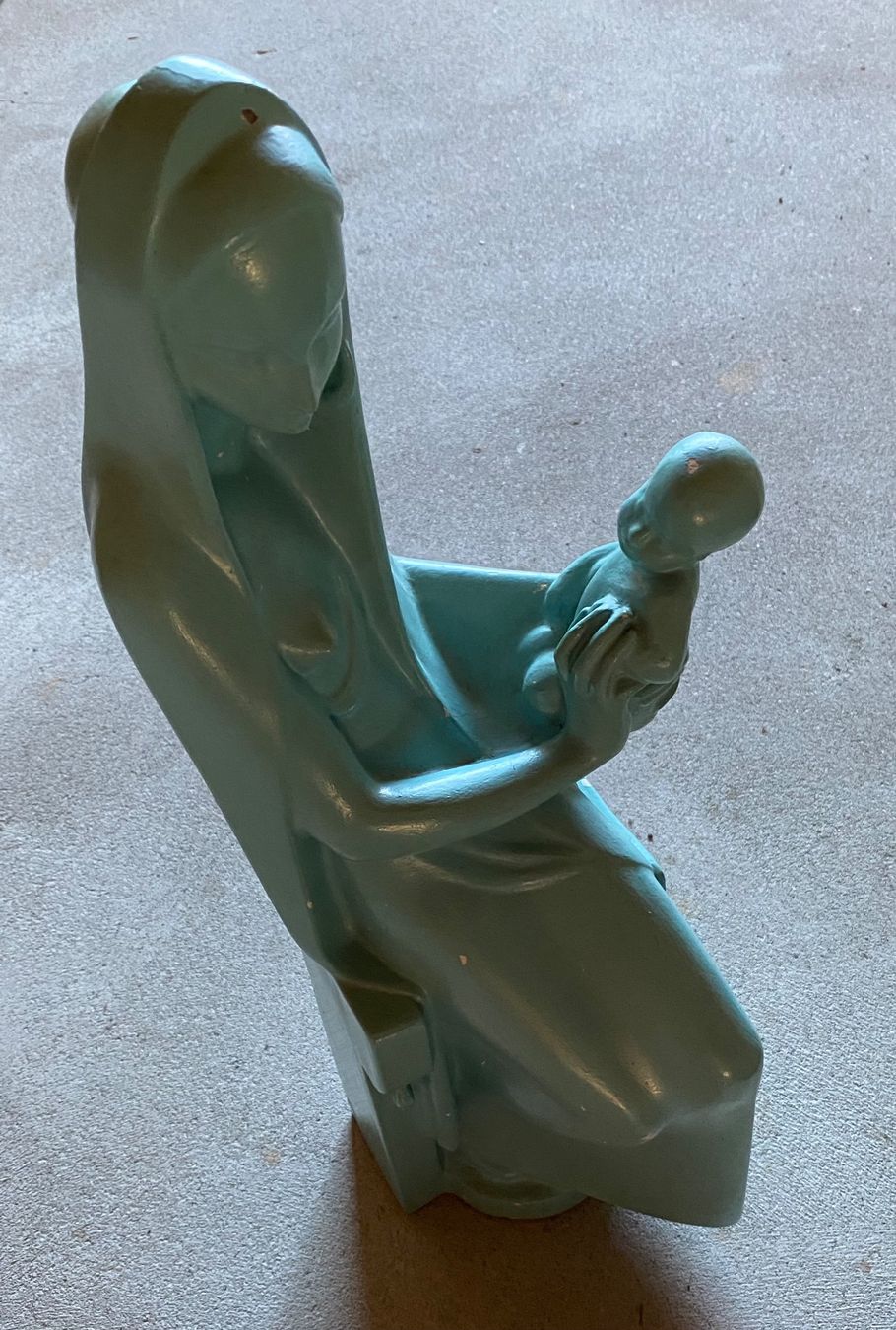 Statuette: schöne Madonna, hellblau, Handarbeit aus Ton – Usato da Dietlikon venduto da sepiwaku 5