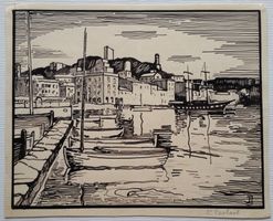 Jacques Jacobi: Saint-Raphaël Provence, Tuschezeichnung 1944