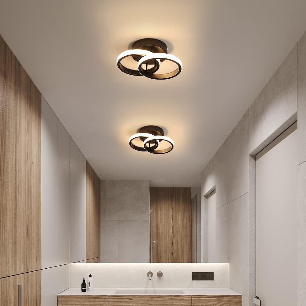 Lampadari & plafoniere: Zwei Ringe Moderne Deckenlampe Acryl Schwarz – Nuovo e nell'imballaggio originale da Châtelaine venduto da topshop.switzerland 5