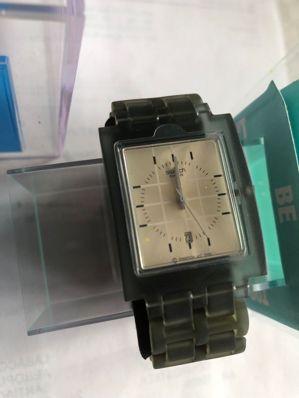 Swatch Montres: SWATCH SQUARE SYNTHETIC von 2000 – Neuf avec emballage d'origine à Biel/Bienne par winnertaco 2