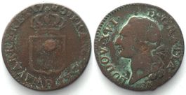 LOUIS XVI Sol 1785 D Lyon, cuivre