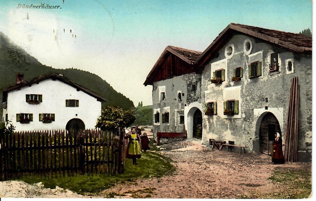 Cartes postales: Bündnerhäuser  Sils Maria 1909 – D'occasion à Hochdorf par Ziegel-16