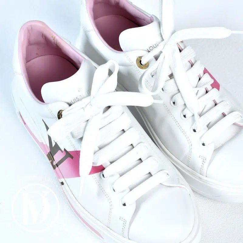 Louis Vuitton Damenschuhe: Lous Vuitton Time out Leder Snakers original – Neu (gemäss Beschreibung) aus Merlischachen von rosip 4