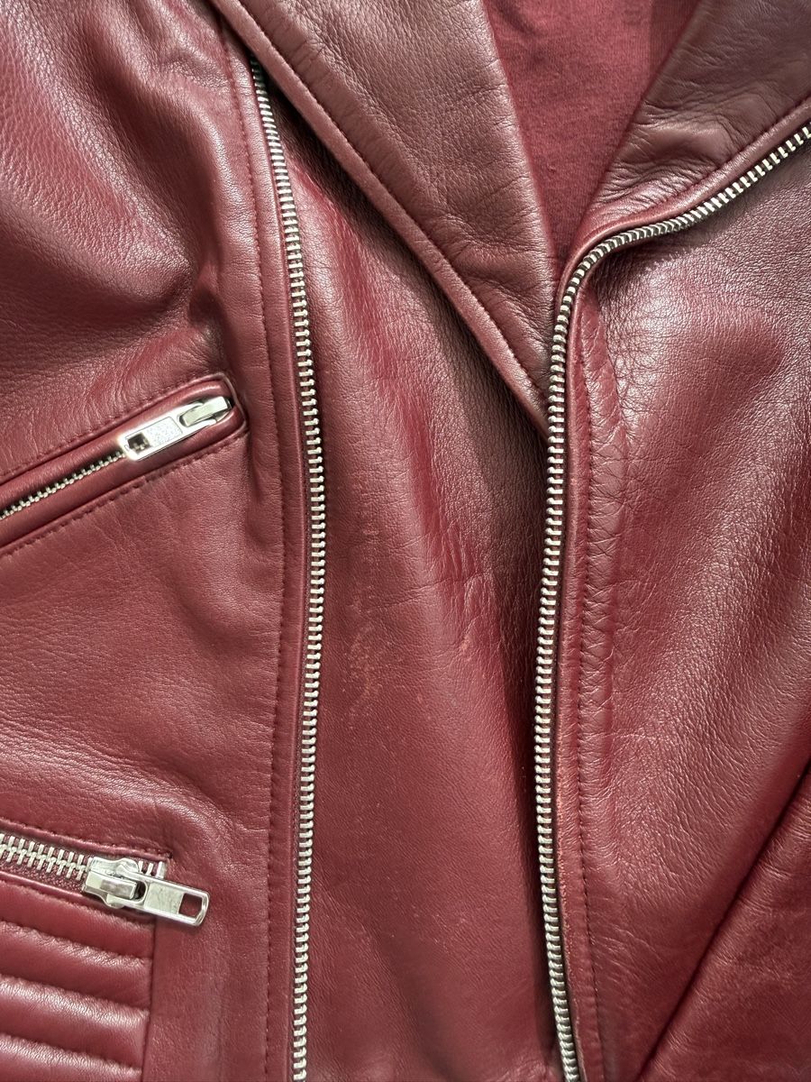 Maje Jacken: Maje Lederjacke Bordeaux Grösse 36  – Gebraucht aus Zug von 5anna 3
