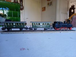 Märklin Dampfzugeli mit 2. Klass Wagen