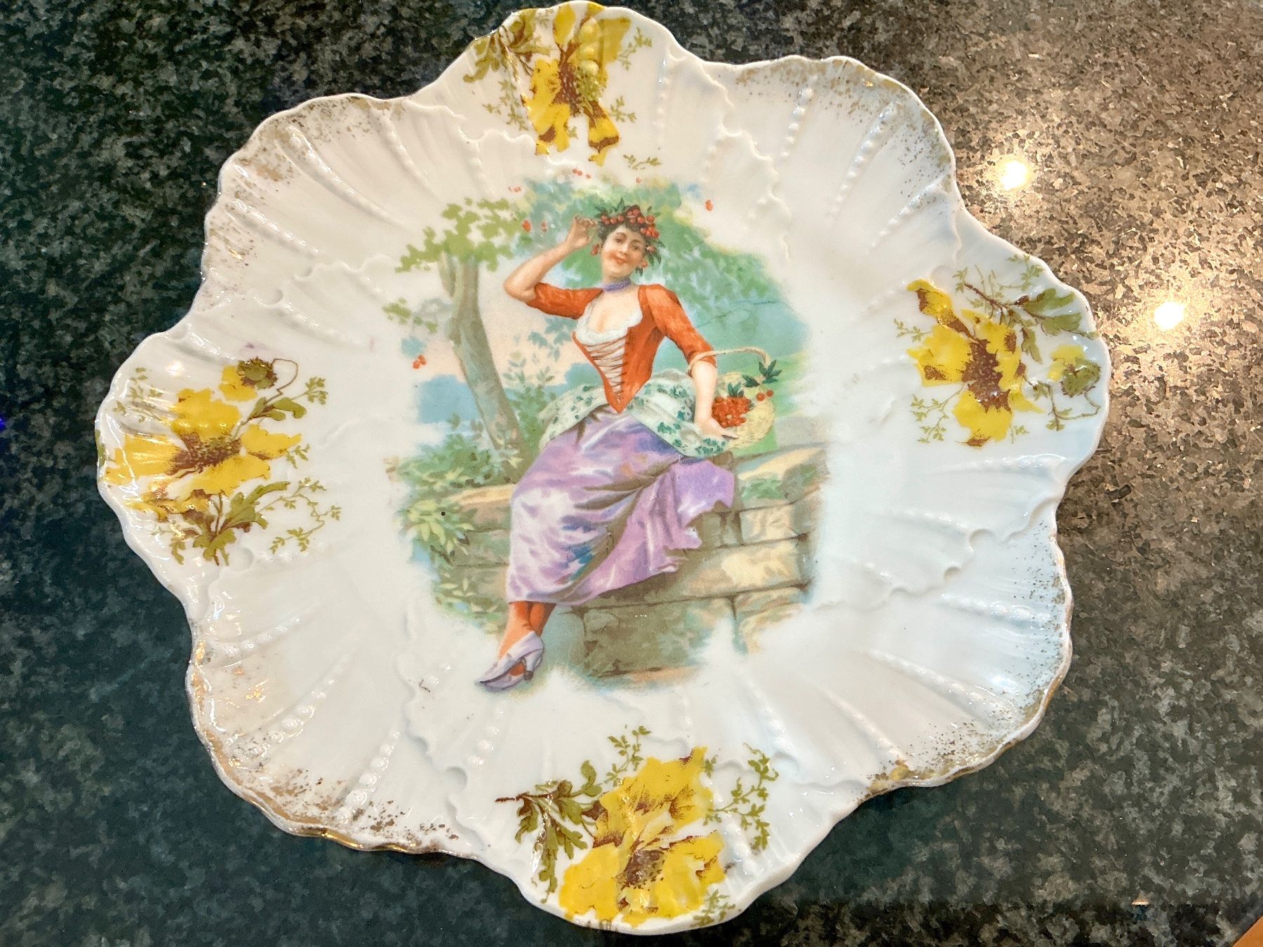 Piatti: JUGENDSTIL TELLER AUSTRIA UM 1900, GEMARKT – Usato da Biglen venduto da Limarkt