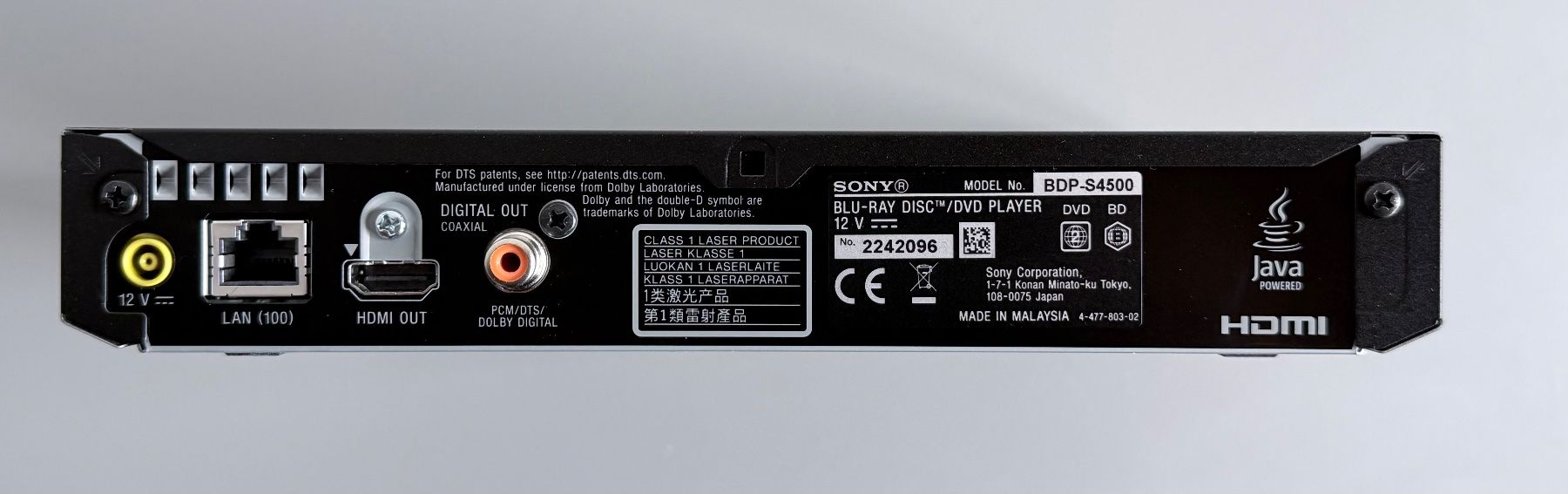 Tutti i DVDs: Sony Blu-Ray Disc DVD Player – Usato da Gossau SG venduto da goma-Swiss 1