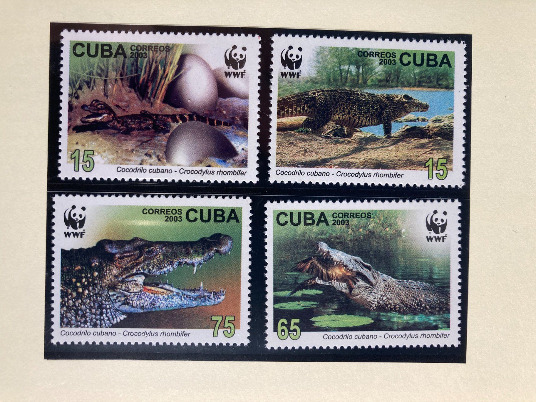 Alle Briefmarken: Kuba 2003 Satz WWF Rautenkrokodil postfrisch – Neu (gemäss Beschreibung) aus Liestal von schnueps