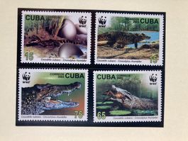 Kuba 2003 Satz WWF Rautenkrokodil postfrisch