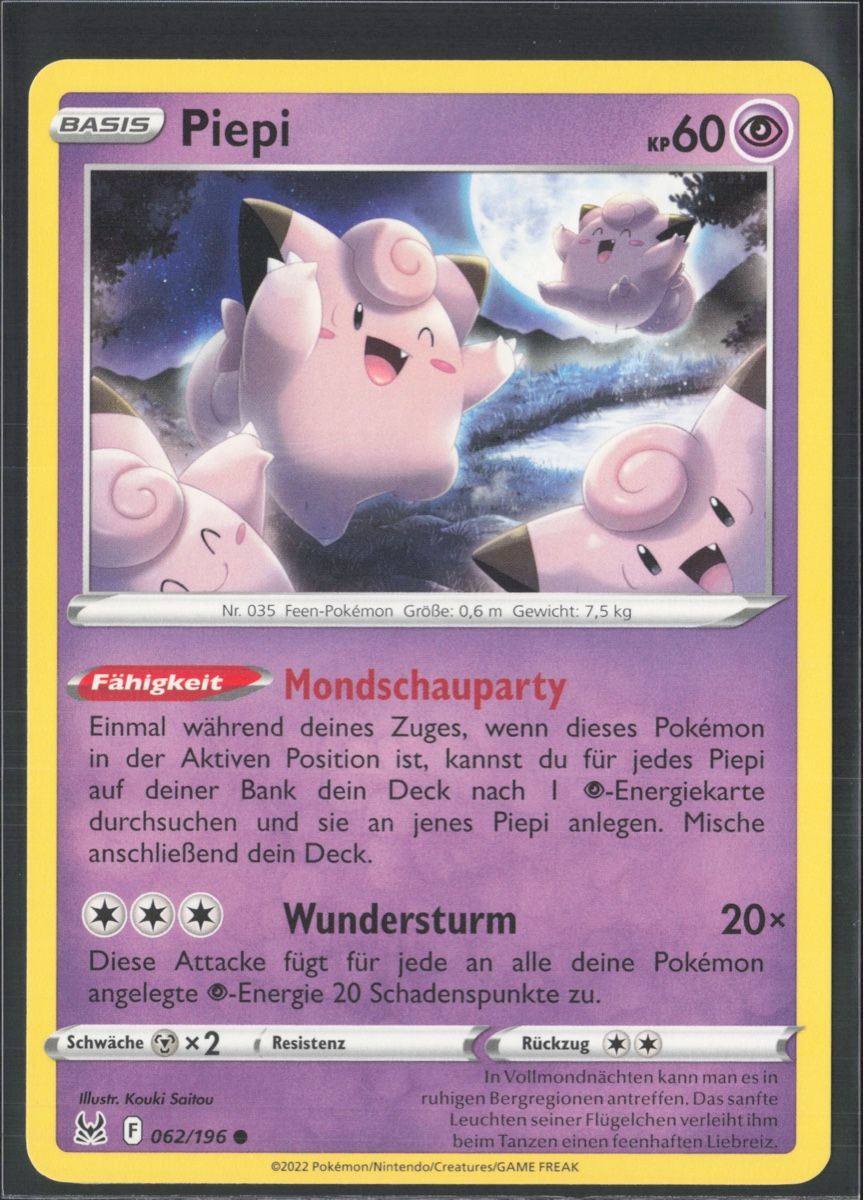 Pokémon Sammelbilder & Trading cards: POKÉMON / Piepi / Lost Origin 🇩🇪 – Gebraucht aus Herzogenbuchsee von TCG-HQ