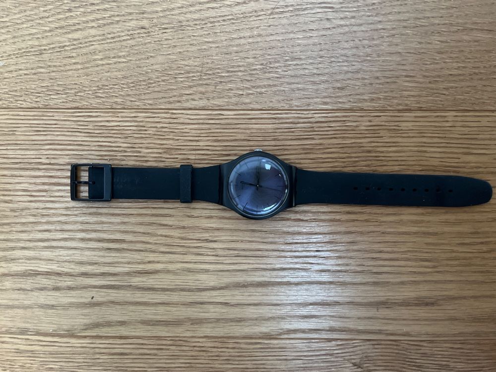 Swatch Uhr schwarz, ca 2 x getragen 1