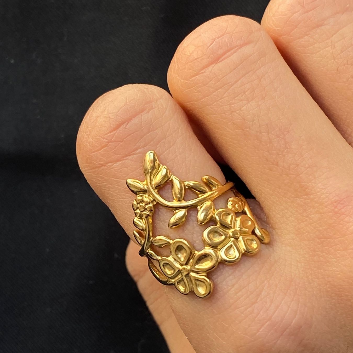 Anelli: 18KGP Blume Edelstahl Ring – Nuovo (secondo la descrizione) da Givisiez venduto da dor_xb9k