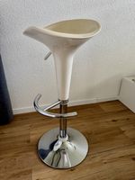 Barhocker, höhenverstellbar, creme-weiss