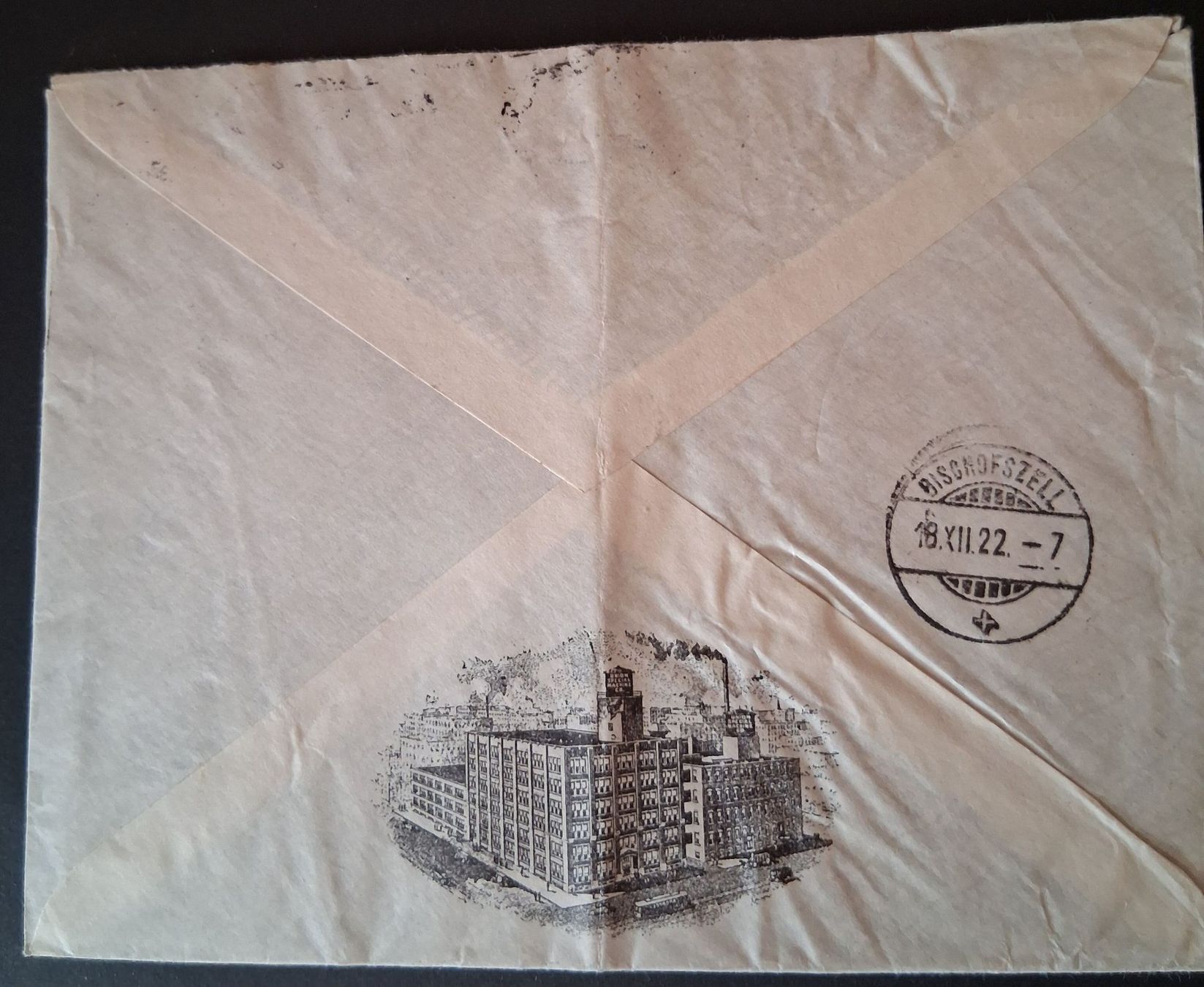 Alle Briefmarken: Briefumschlag / Couvert Brüssel-Bischofszell, 1922 – Gebraucht aus Stalden (Sarnen) von Salina_23 3