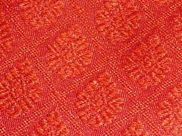 tissu de jacquard 1.5 x 1 mètres  rouge aux motif indien