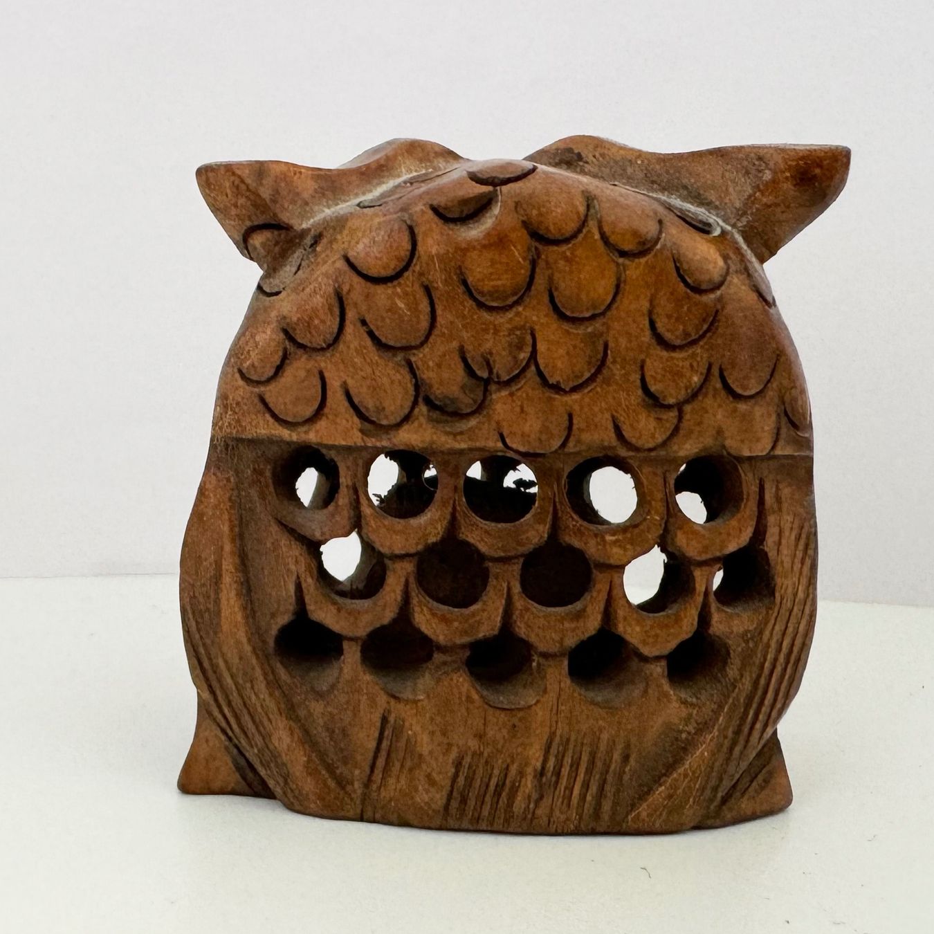 Statuette: Hibou en bois sculpté main – Usato da Biel/Bienne venduto da Philemon02 3