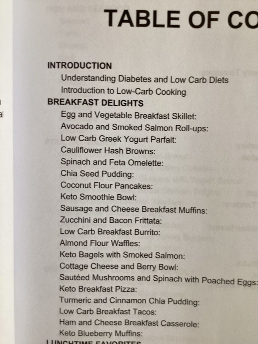 Libri: LOW CARB COOKBOOK FOR DIABETIC Grossformat – Usato da Bellinzona venduto da wav_72pt 2