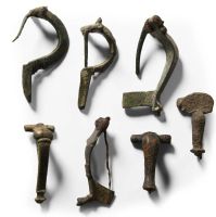 Roman bronze bow and crossbow brooch collection