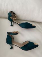 MUST HAVE - edler und stylischer Pumps mit Gold, grün, 38