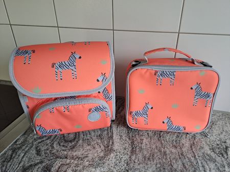 Kinderrucksack und Kühltasche Zebra Motiv neu
