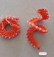 Ohrhänger Korkenziehr orange