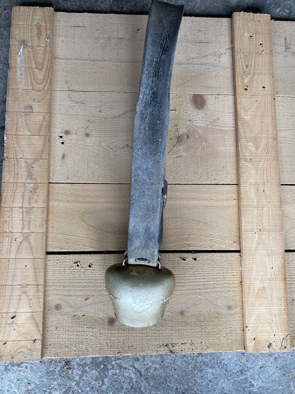 Campanacci mucche: Kuhglocke mit Lederriemen – Usato da Mönchaltorf venduto da Tschibi 1