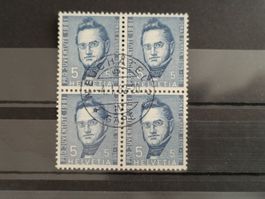 1961 J. Furrer Viererblock Vollstempel