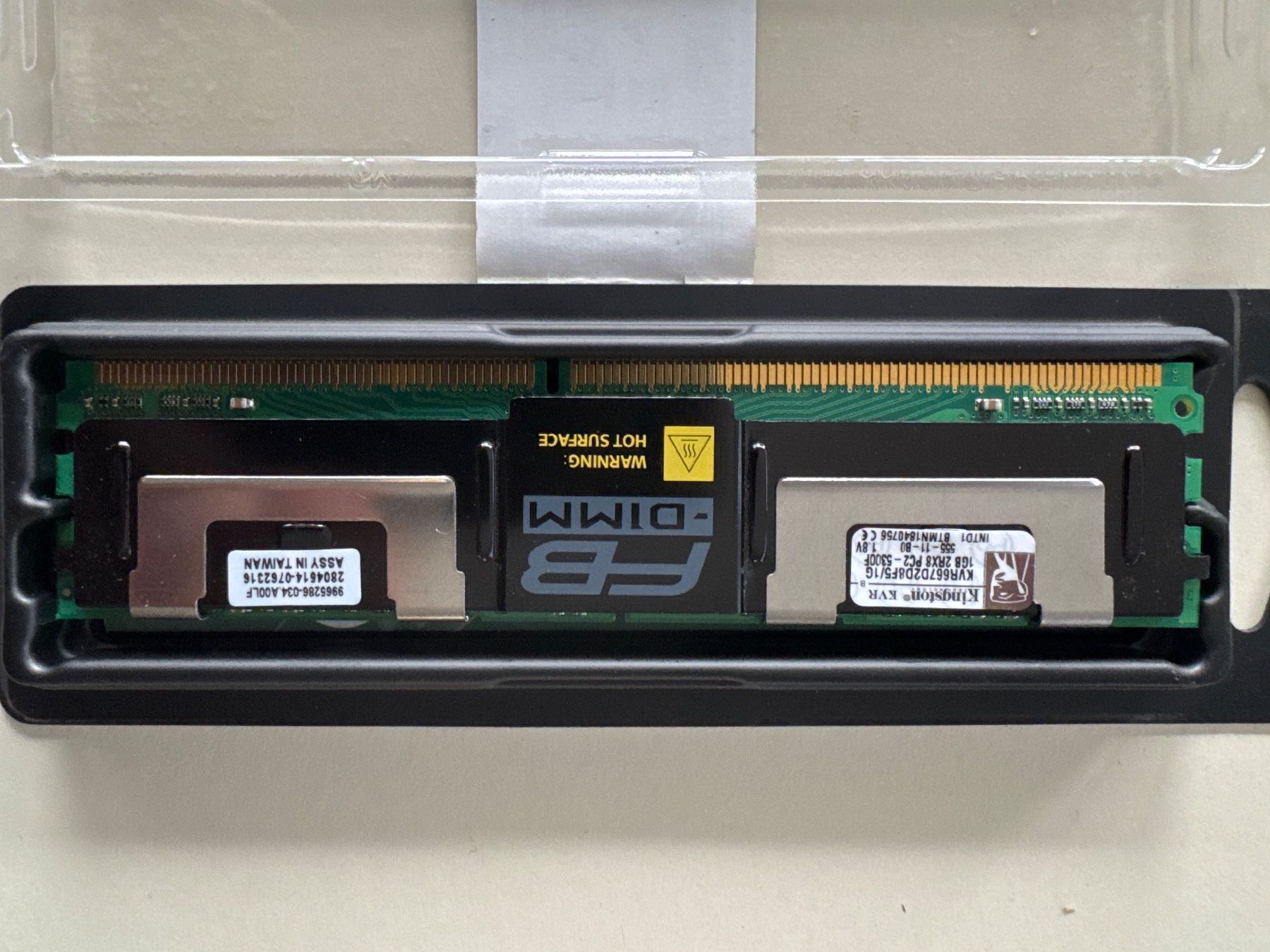 Kingston Memoria / RAM: Speicher 2*1GB DDR2-PC5300-CL5-ECC – Usato da Niederbuchsiten venduto da joe_2bhx 1