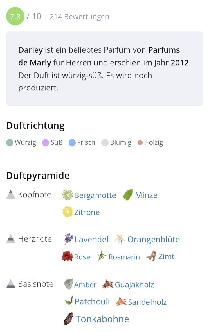 Profumi & Eau de Toilette: 2 ml DARLEY PARFUMS DE MARLY ABFÜLLUNG – Nuovo (secondo la descrizione) da St. Gallen venduto da CaliSunshine 4