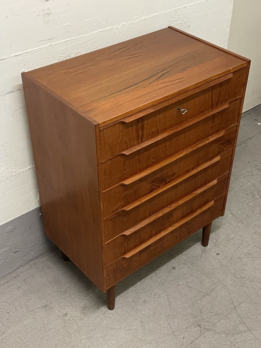 Cassettiere: Vintage kommode/sideboard mit 6 schubladen & 1 schlüssel – Usato da Zürich venduto da Vintage-1993 3