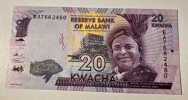 Malawi 20 Kwacha 2016 Neuwertig