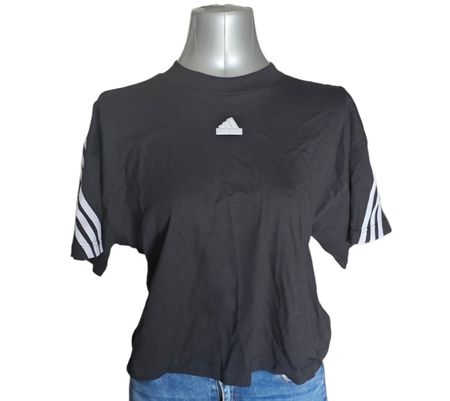 Adidas T-Shirt (Cropped) in Schwarz – Gr. L – Neu mit Etiket
